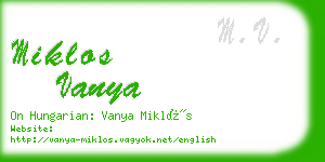 miklos vanya business card